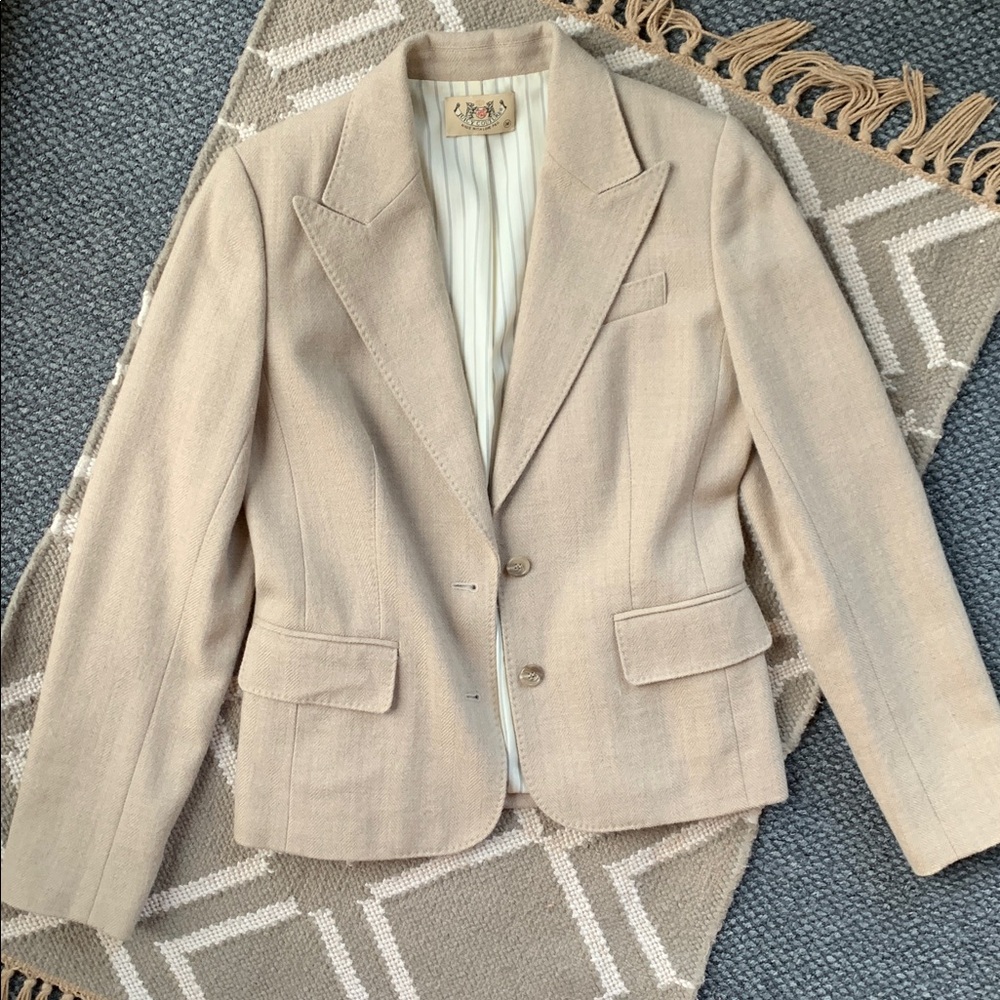 Juicy Couture Wool Women's Light Tan Blazer